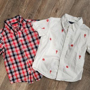 2T Boys Collared Button Down Shirt